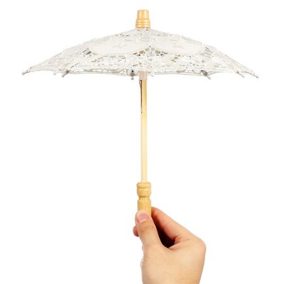 Beige Umbrella Cotton Cloth For Brides Photo Shoots 1Pcs 11.8X11.8X10.2In