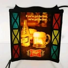 Rare Vintage MILLER HIGH LIFE Beer Faux STAINED GLASS Bar Light Sign