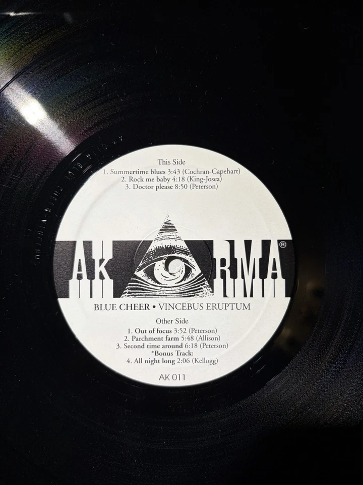 VINCEBUS ERUPTUM * BLUE CHEER * ITALIAN LP  REISSUE AKARAMA AK 011 PLAYS GREAT Foto 3 de 4