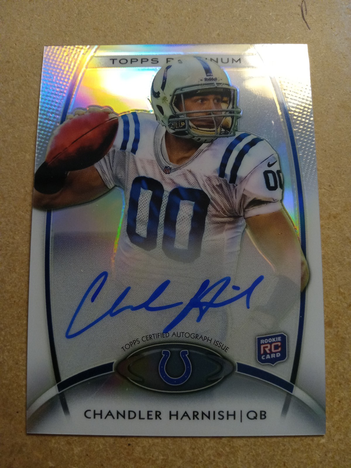 Chandler Harnish Topps Platinum #141 Autograph