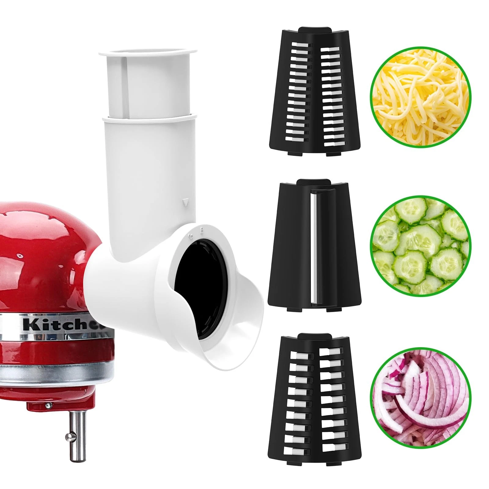 Slicer Shredder Attachments for KitchenAid Stand Mixer Cheese Grater Attachme...