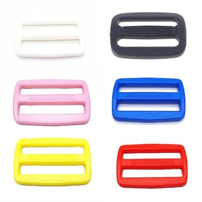 10Pcs Plastic Tri-Glide Slide Buckle Adjustable Webbing Slider for Belt Backpack
