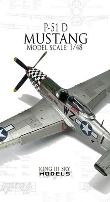 King III Sky Models P-51D Mustang Flugzeugmodell 1:48 bemalt
