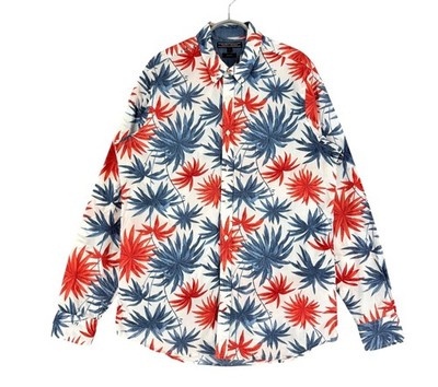 Tommy Hilfiger Herren Lässig Slim Fit Langarmhemd Größe L