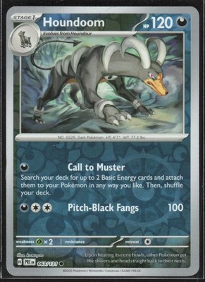 2025 Scarlet & Violet Series - Prismatic Evolutions Houndoom Common #63