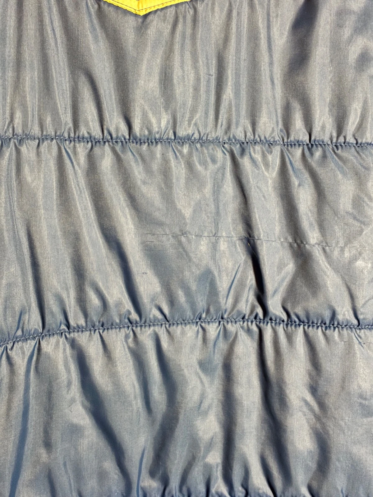 Vintage Sears Western Vest Puffer Snap Front Ski Blue Tan Snap XL - product detail image 9
