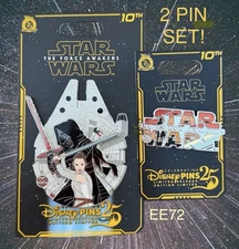 Star Wars The Force Awakens 10th Anniversary Mini Jumbo + Logo  2 Pins 