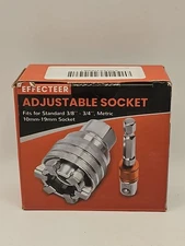 10-19mm Effecteer Adjustable Socket Tool Multifunction Wrench Sleeve Adapter Kit