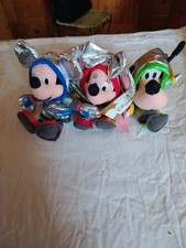 Vintage Disney Bean Bags Space Mickey Minnie and Pluto Lot of 3 with Tags Plush