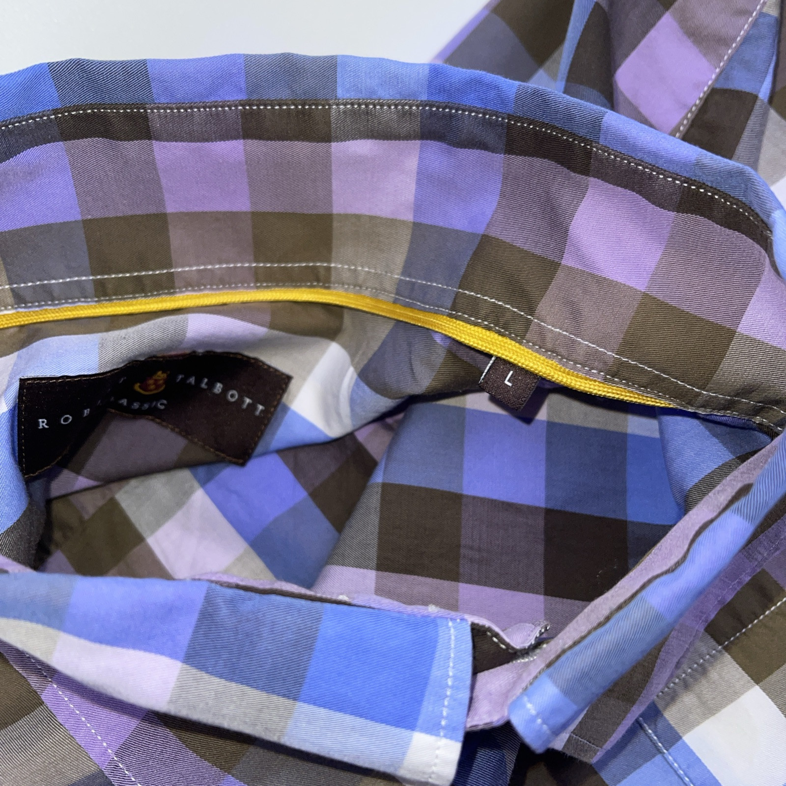 Robert Talbott Classic Sz L Button Front Multicol… - image 4