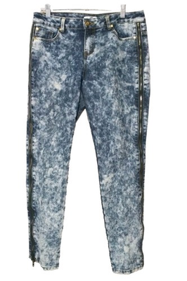 #ad K. Jordan Acid Wash Jeans Women’s Size 12 Side Zips Stretchy 34x32 $24.30