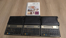 Three 3 HP 12C Financial Calculator Covers Tested Batteries Manual USA Vintage