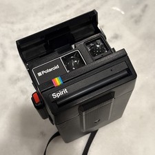 Polaroid Spirit 600 Land Camera Black Rainbow Stripe VTG Instant Film UNTESTED