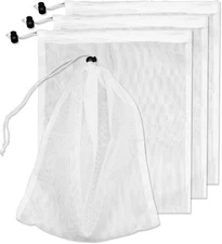 4Pcs Pool Vacuum Replacement Mesh Bag, Leaf Net Bag Fine White 