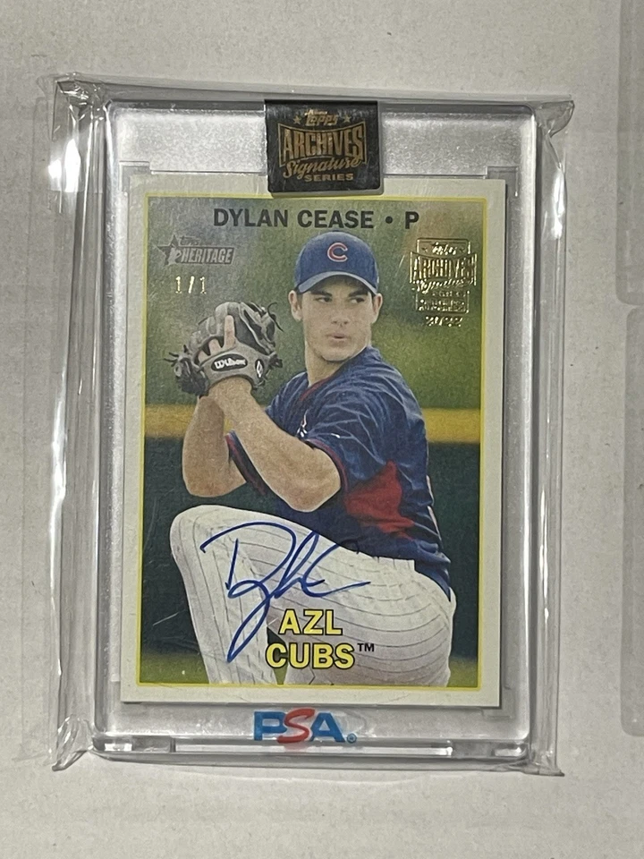 DYLAN CEASE 2022 TOPPS ARCHIVES 1/1 AUTO 2016 TOPPS HERITAGE MINORS XRC +2 More - Image 2 of 4