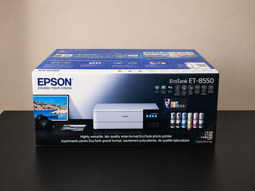 Epson EcoTank Photo ET-8550 Color Inkjet All-In-One Printer - White Brand New.