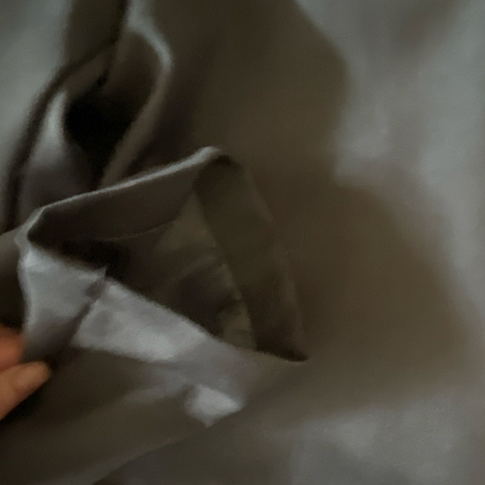 Gray Collared Button Long Overcoat Lined Pockets … - image 6