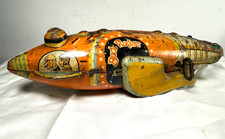 VTG ANTIQUE MARX TOY TIN LITHO BUCK ROGERS ROCKET SPACESHIP WIND-UP 1930'S AS IS