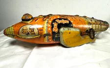 VTG ANTIQUE MARX TOY TIN LITHO BUCK ROGERS ROCKET SPACESHIP WIND-UP 1930'S AS IS