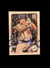 Luke Raley Signed Card 2021 Topps #US7 Los Angeles Dodgers Mariners