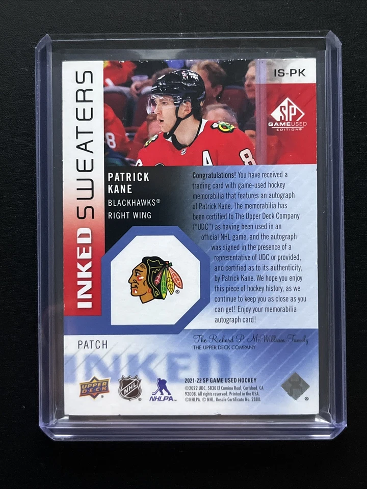 Parche autografiado de 4 colores Patrick Kane 15/06 Chicago Blackhawks Foto 2 de 4