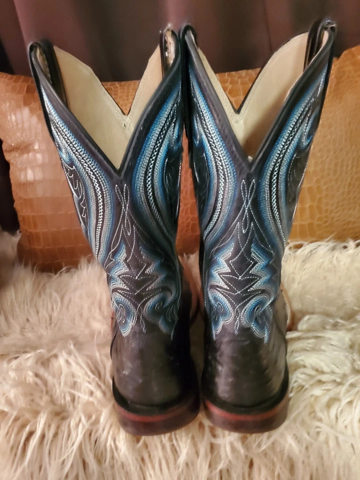 Botas Durango Avestruz Pluma Completa Exóticas Damas Talla 10M Foto 3 de 4