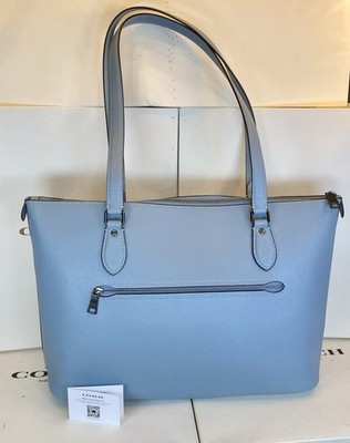 Coach CH285 Gallery Large Tote In Cornflower Crossgrain Leather