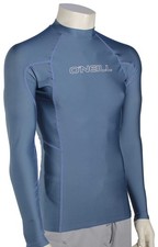 O'Neill Basic Skins LS Rash Guard - Dusty Blue - New