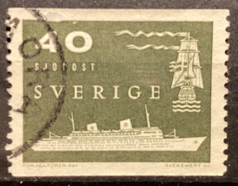 Sweden / Sverige  1958. Shipping. North Atlantic Postal Route. Used