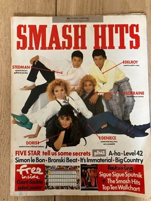SMASH HITS MAGAZINE 23rd April 1986 Five Star A-ha Somon Le Bon Level 42