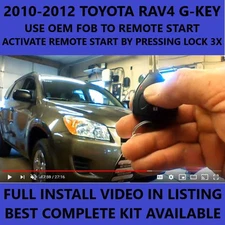 Plug & Play Remote Start for 2010-2012 Toyota RAV4 G-KEY
