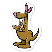 Aufkleber Sticker "Känguru & Joey" (DW027103)