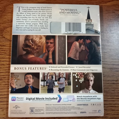 Boy Erased (Blu-Ray, 2018) BRAND NEW W/ Slipcover Nicole Kidman Russell Crowe - Picture 2 of 14
