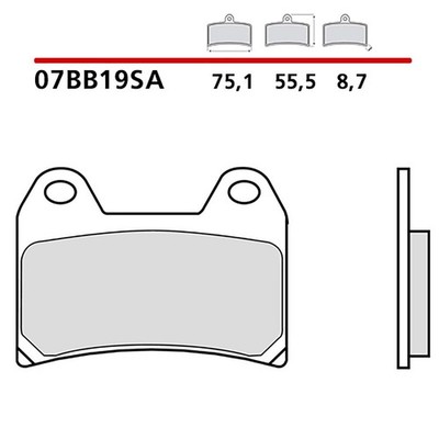 BREMBO FRONT BRAKE PADS KIT FIT ON MOTO GUZZI GRISO 8V SPECIAL ED. 09-15-07BB19S