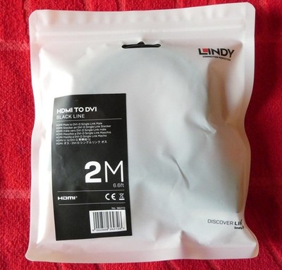 LINDY HDMI to DVI, Black line, 2m