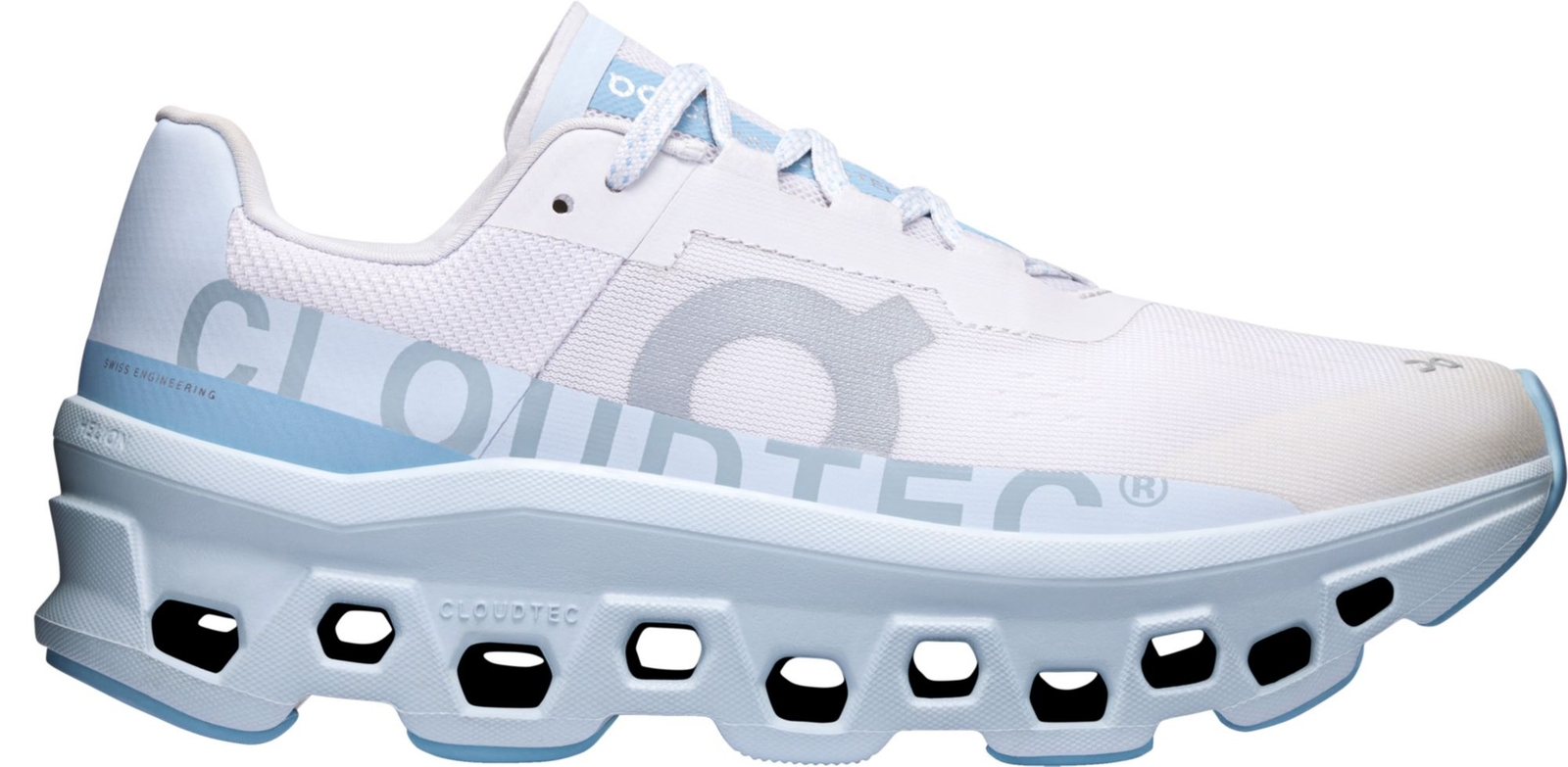 ON Brand Cloud Cloudmonster White/Light Blue Women's Running Shoes NEW 2025-image