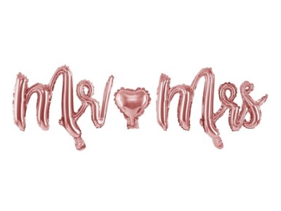 MR & MRS Folienballon Rose Gold 145cm Hochzeitsdeko XXL Ballons rosa Rosegold