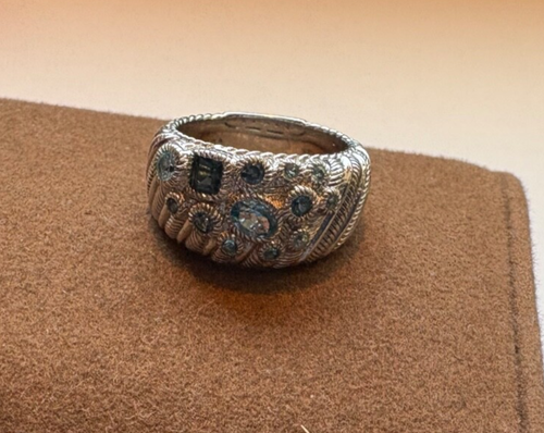 Judith Ripka Ring Silber & Blau Topas Gr. 5 - Bild 3 von 7