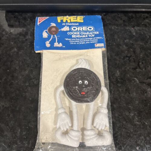 Vintage 1991 Oreo Cookie Character Bendable Toy Figure Nabisco 1991