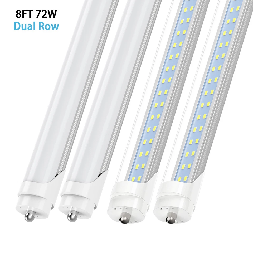8FT T8 LED Tube Light Bulbs FA8 Single Pin 8 Foot LED Shop Lights 45W 72W 120W - Image 3 of 4