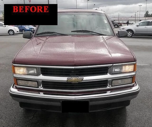 Chevrolet C/K Silverado 1988-1993 moldura cromada para parrilla 1500 2500 3500 Foto 3 de 4