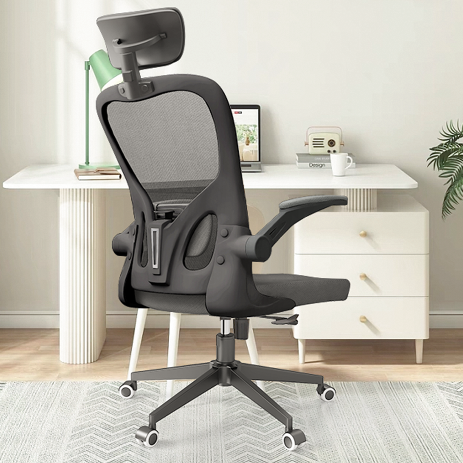 Ergonomic Office Chair with 300LBS Capacity - Comfy Home Desk & Gaming Chair-image