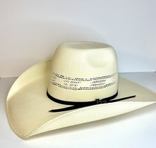 Bangora Twister Straw Cowboy Hat By M F Preowned 21 1/4  Small Clean Little Use