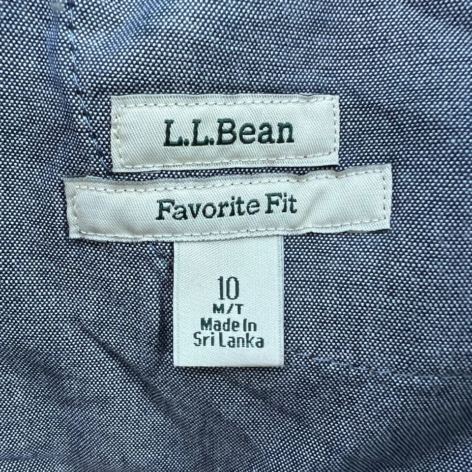 L.L. Bean Corduroy Pants Womens 10M/T Olive Green  Favorite Fit Stretch Straight - Image 3 of 4