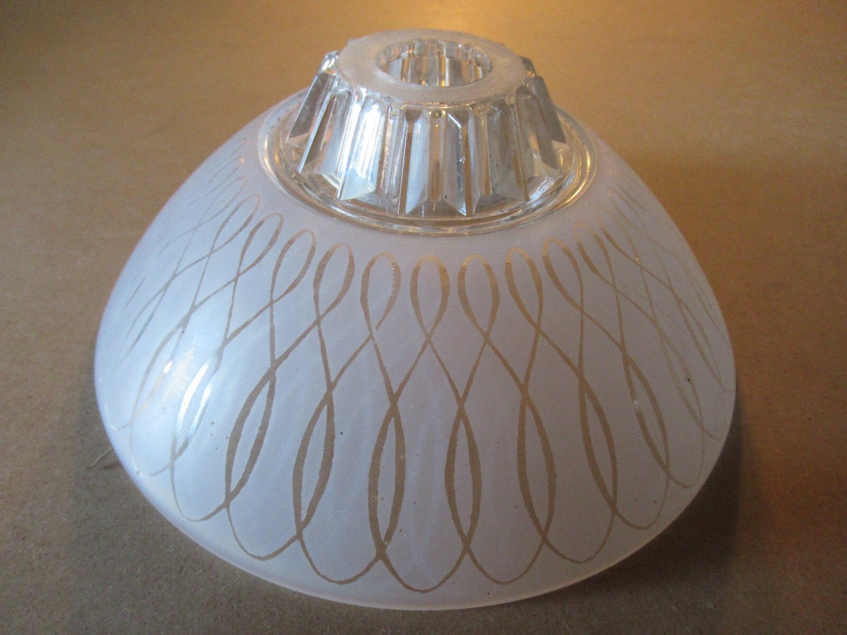 Coupole De Lustre En Verre Dépoli Style Art Déco - Blanc - Intérieur