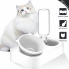 2 In 1 Automatic Cat Feeder Pet Dog Water Bottle Dispenser Travel Food Dish Bowl
