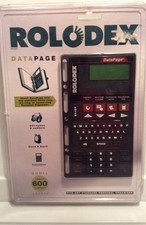 Rolodex Data Page EL 2012 Store 600 Names Addresses Clock Alarm Calculator