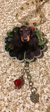 Handmade Recycled Christmas Ornament Hanger Canine Dog Breeds - DACHSHUND