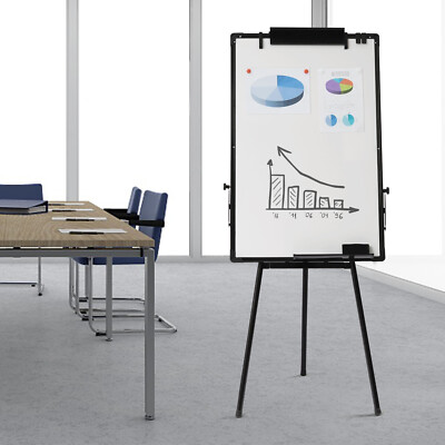 36 x 24 Inches Magnetic Whiteboard Easel Black,Portable Dry Erase Board Height