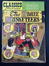 The Three Musketeers #1 Classics Illustrated HRN 47 Canadian Golden Age Fair